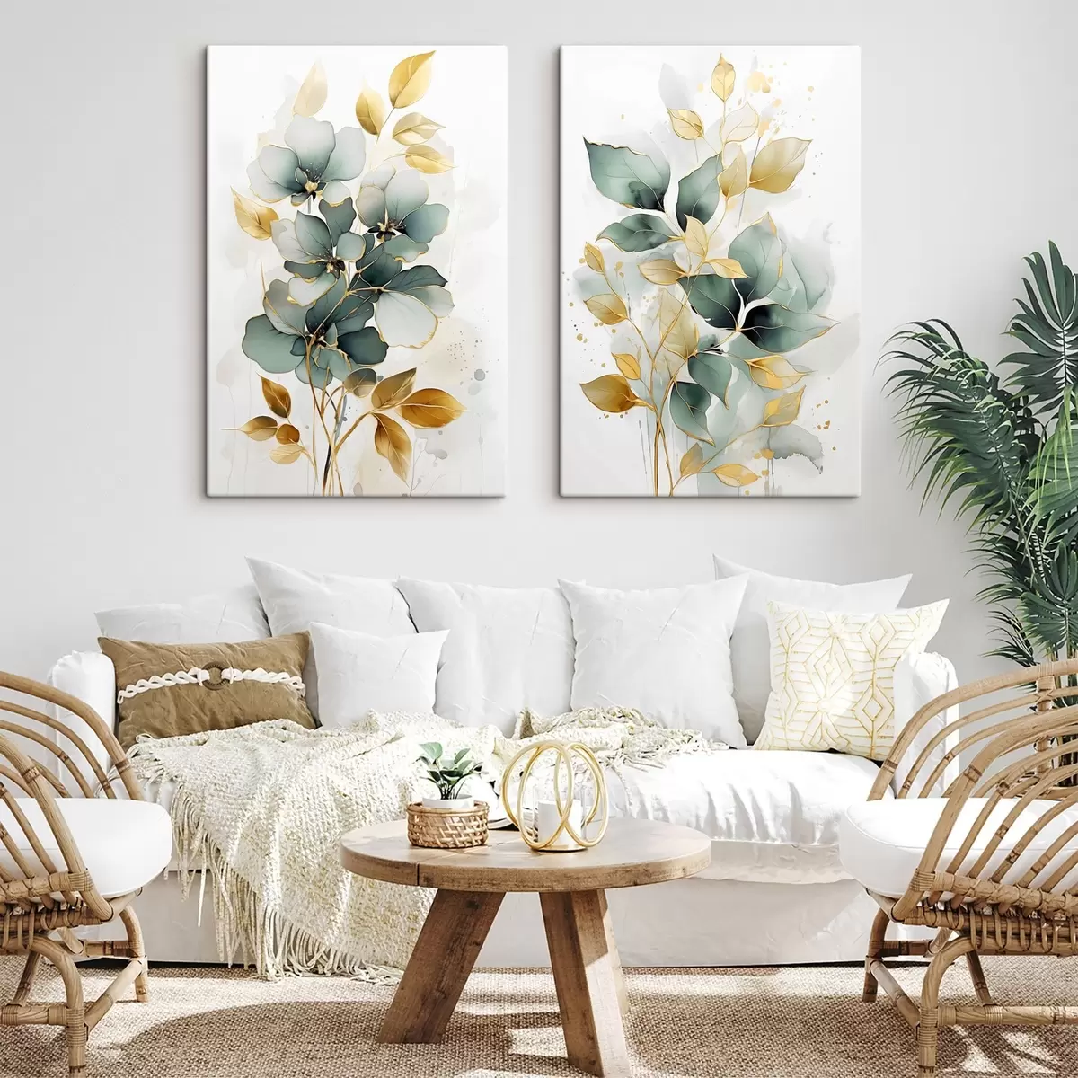 Pilt Abstraktsed oksad koos lehtedega m00610