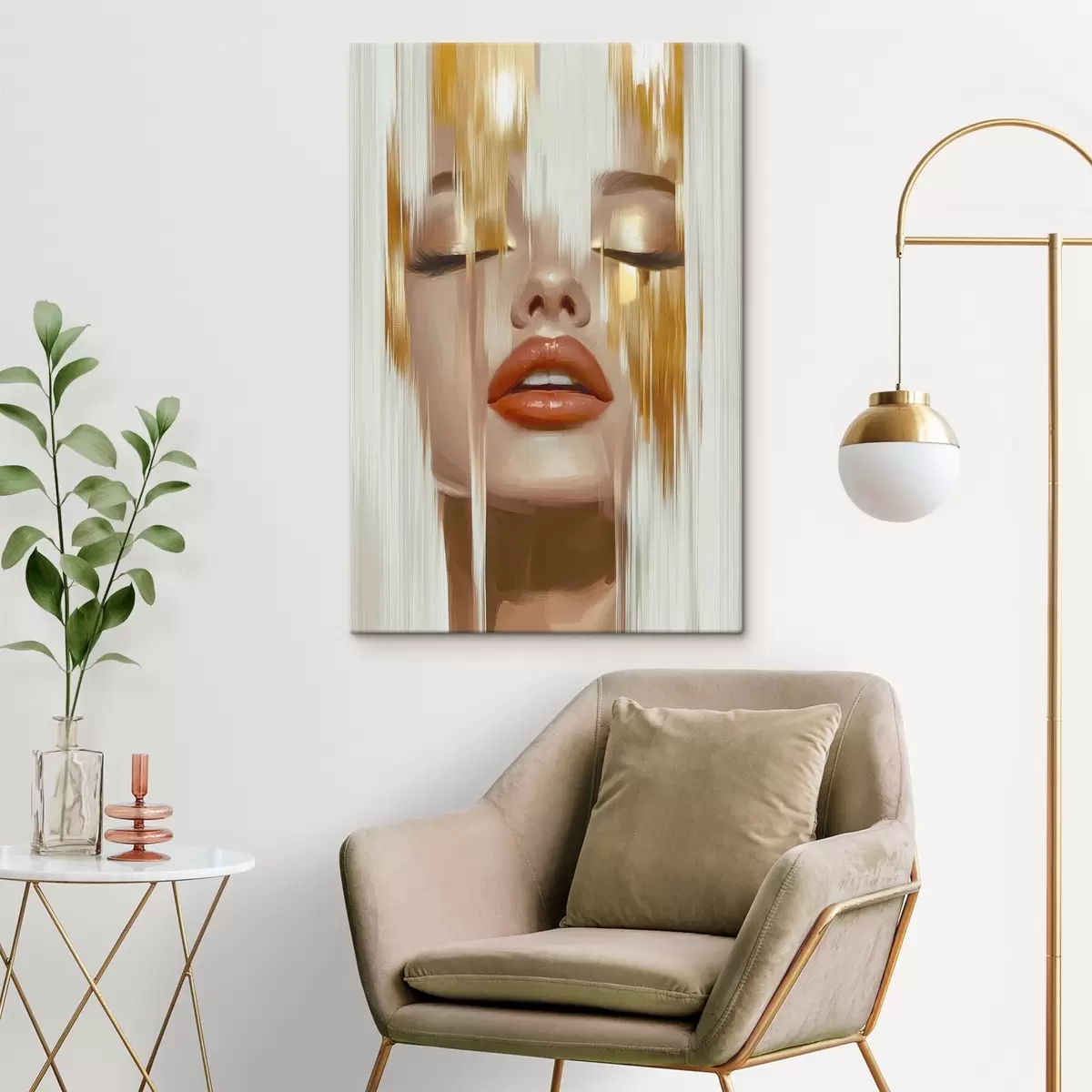 Pilt Abstraktne naise portree s45374