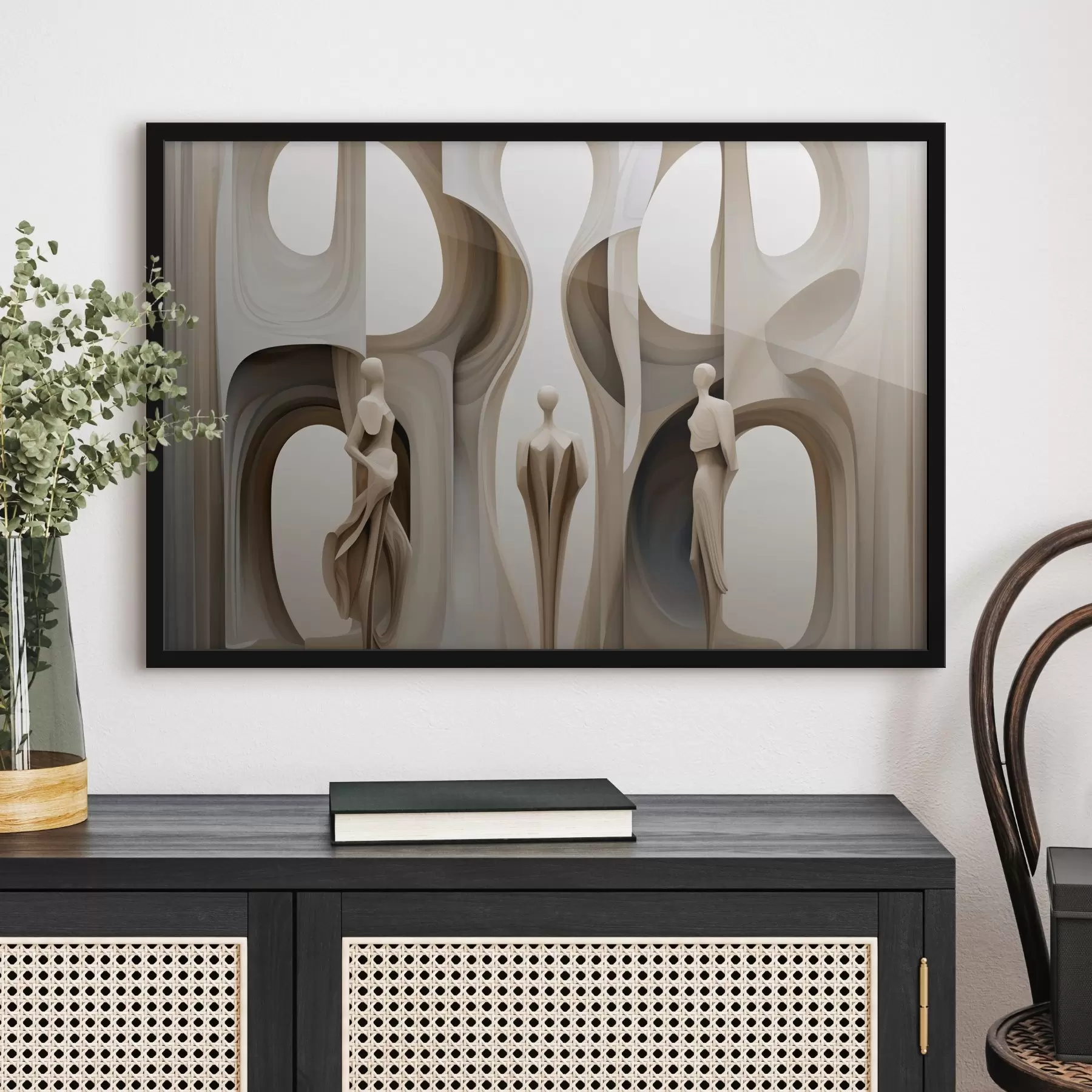 Pilt Abstraktsioon koos siluettidega f45371