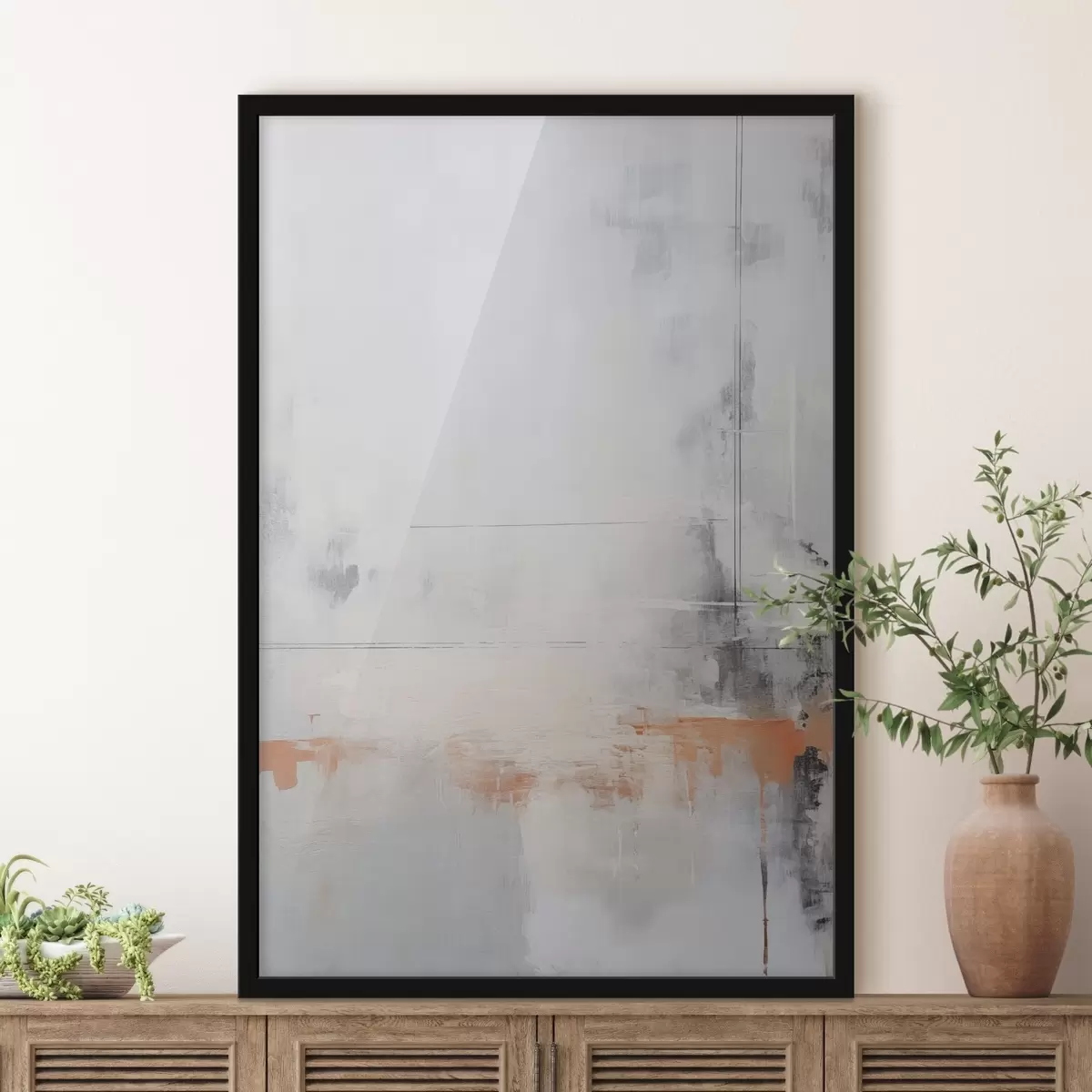 Plakat Kaasaegne abstraktsioon koos kulunud tekstuuri imitatsiooniga f45451