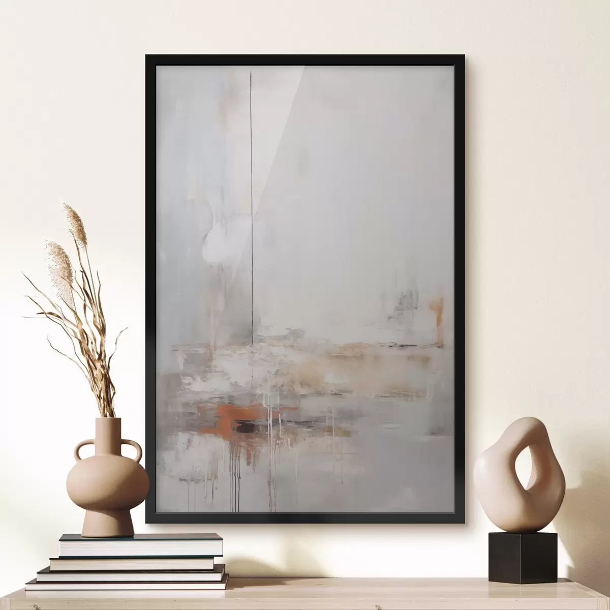 Plakat Kaasaegne abstraktsioon koos kulunud tekstuuri imitatsiooniga f45452