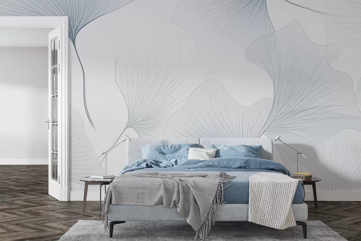 Fototapeedid Läbipaistvad ginkgo lehed w04433