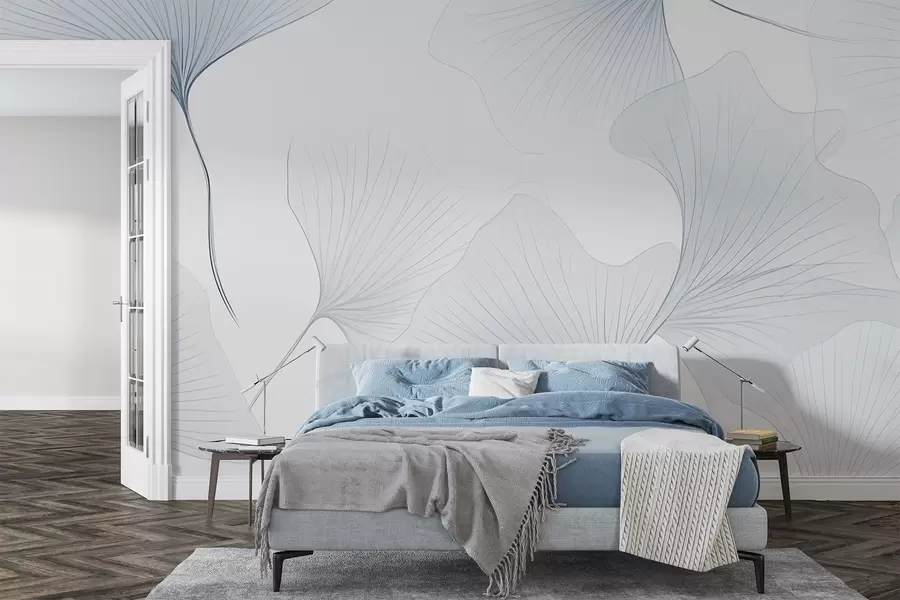 Fototapeedid Läbipaistvad ginkgo lehed w04433