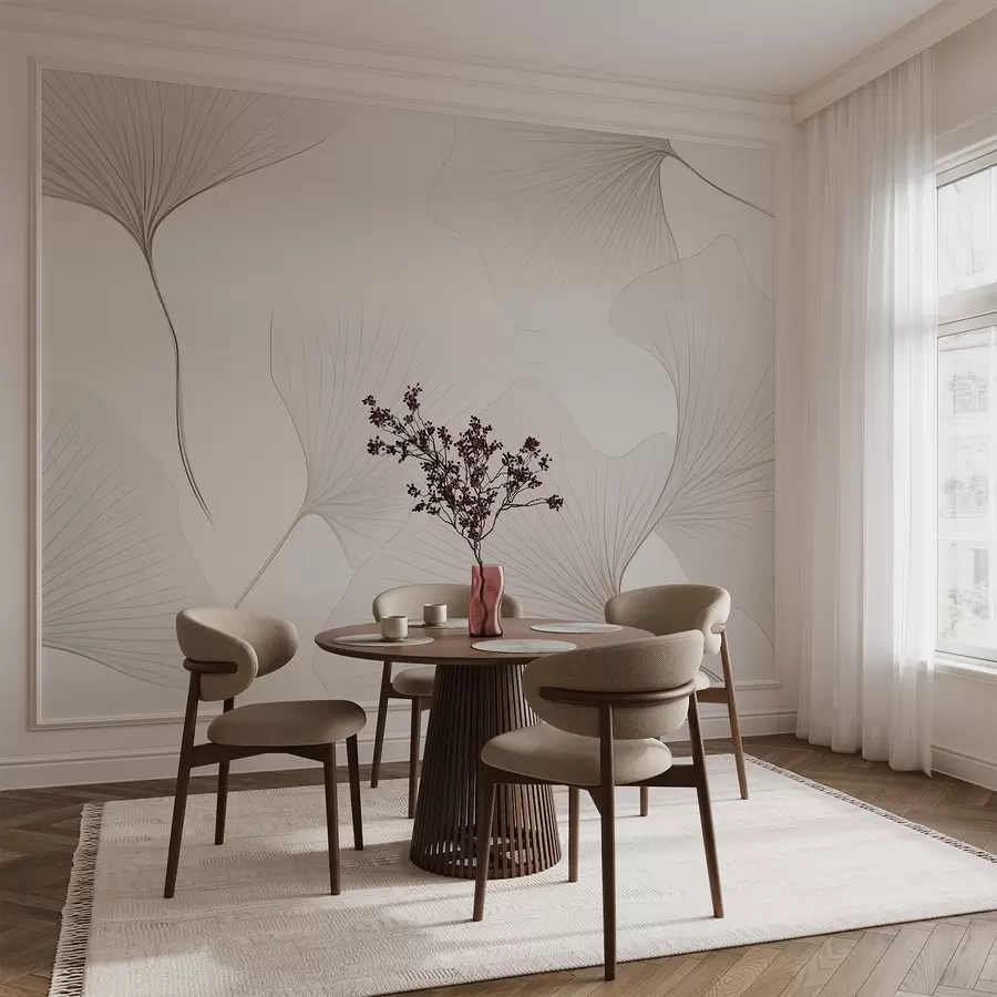 Fototapeedid Läbipaistvad ginkgo lehed w04433v1