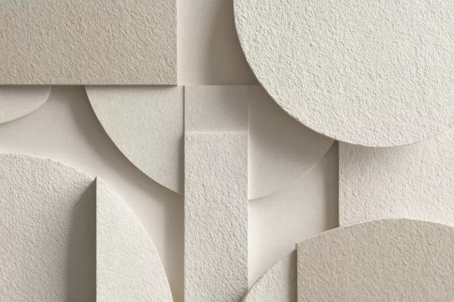 Fototapeedid Abstraktne kompositsioon beežist geomeetrilistest kujunditest w04395