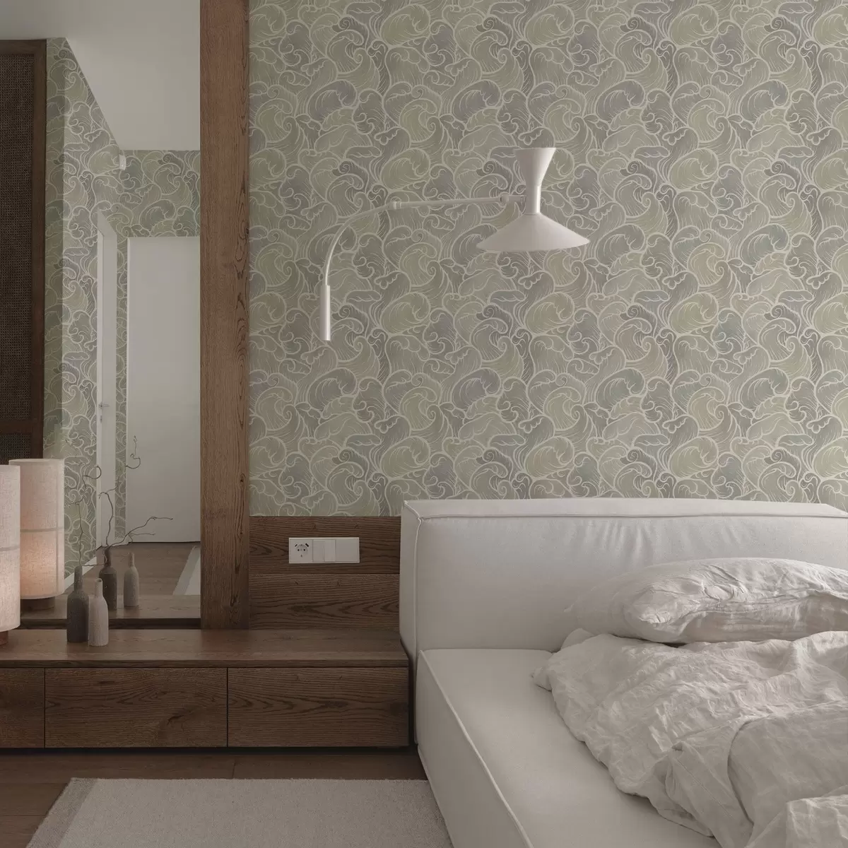 Tapeet Abstraktsed lained pastelsetes toonides a00285