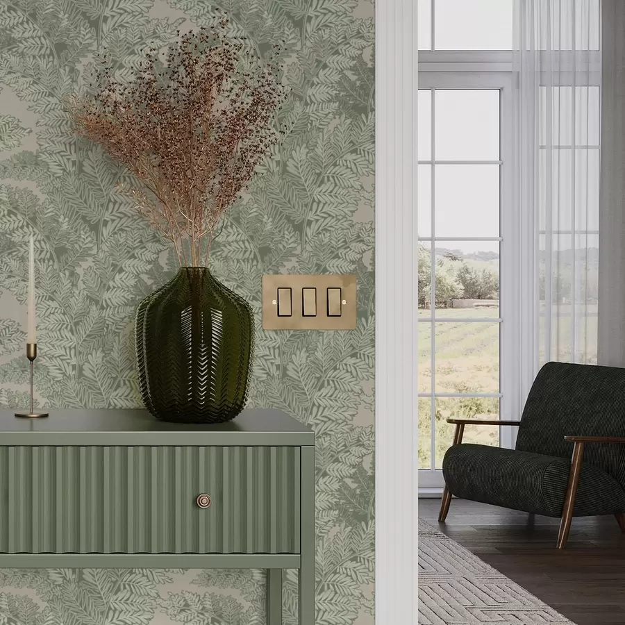 Fototapeedid Roheline muster sõnajalgadega a00345