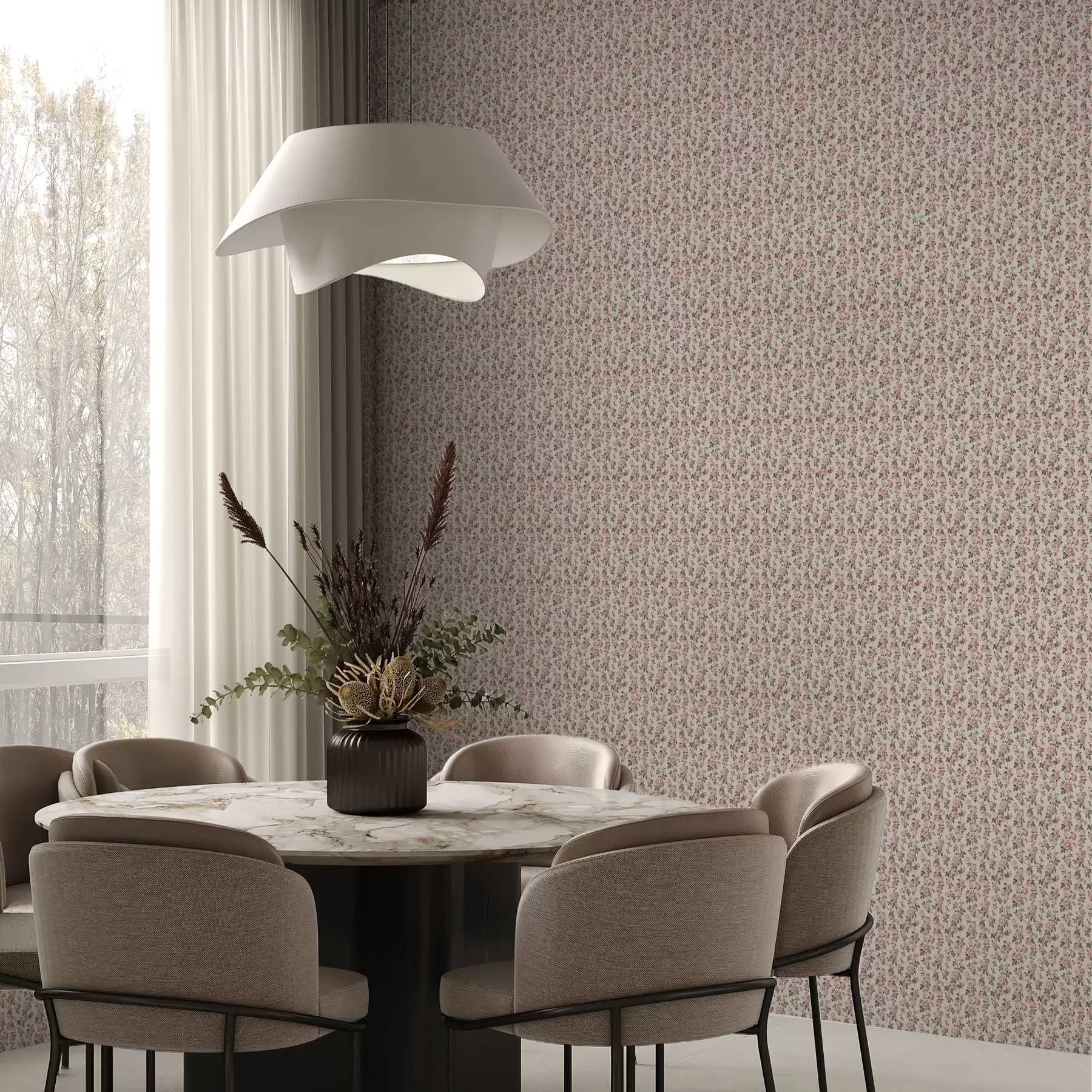 Fototapeedid Roosad roosid beežil taustal a00346