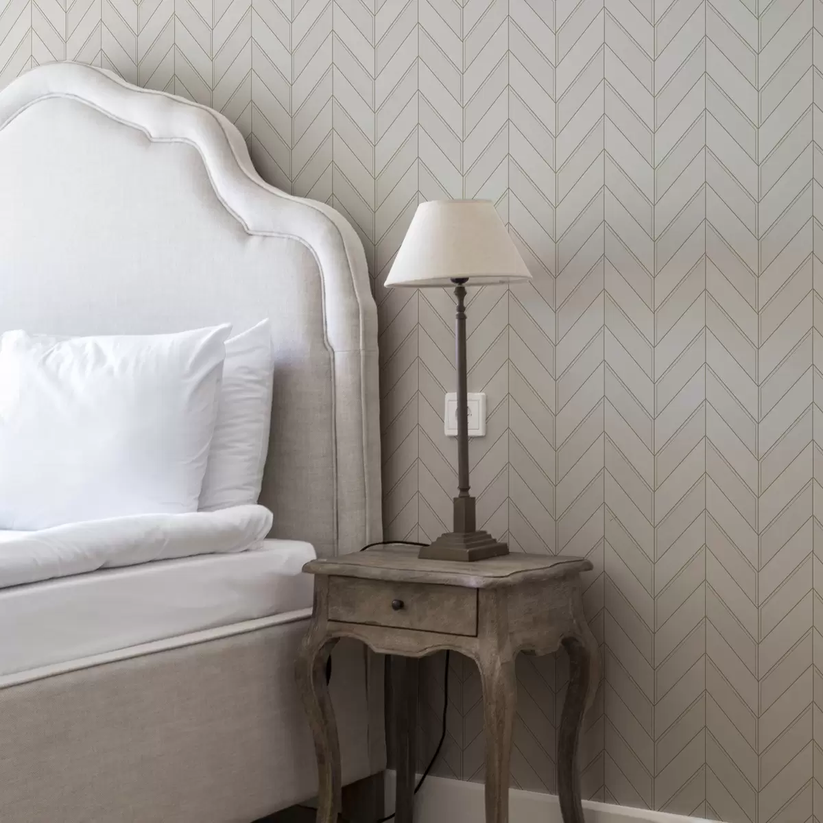 Tapeet Geomeetriline muster heledates toonides ja joonedega a00491