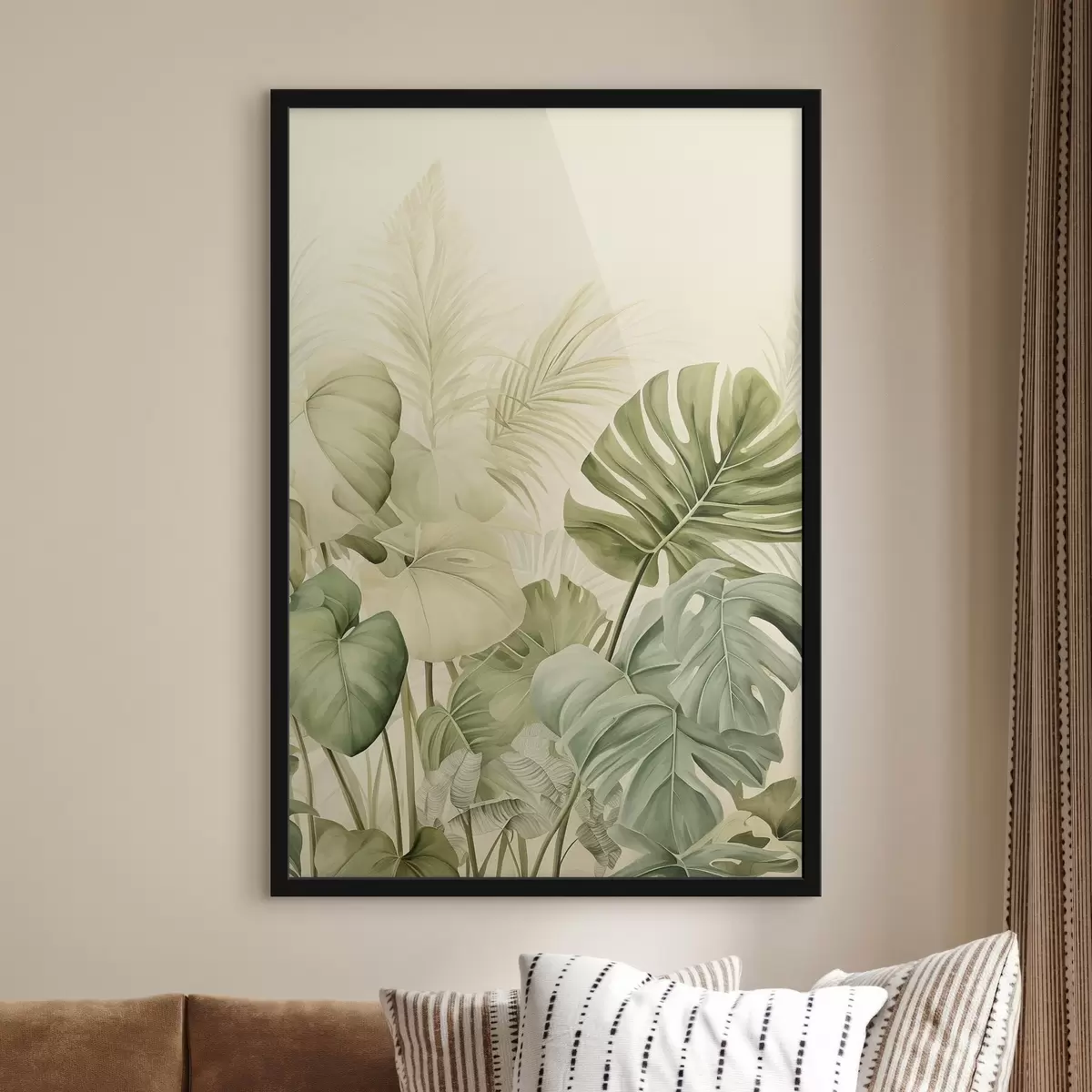 Plakat Troopilised lehed ja Monstera lehed f45615