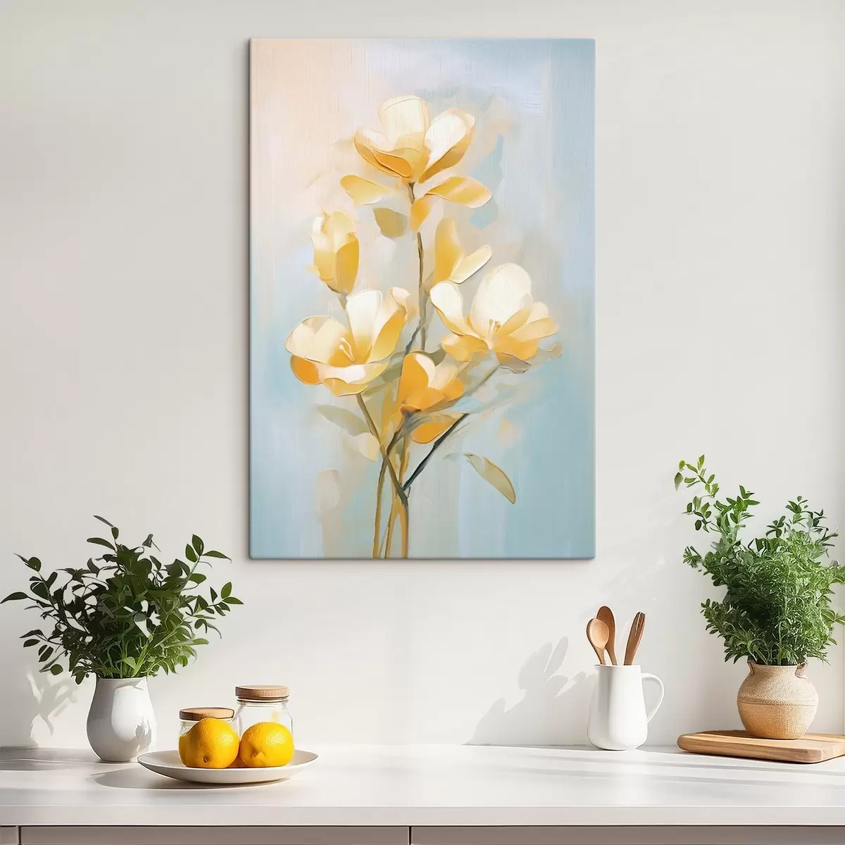 Pilt Lillemotiiv: helekollase ja sinise tooniga kimp s45540