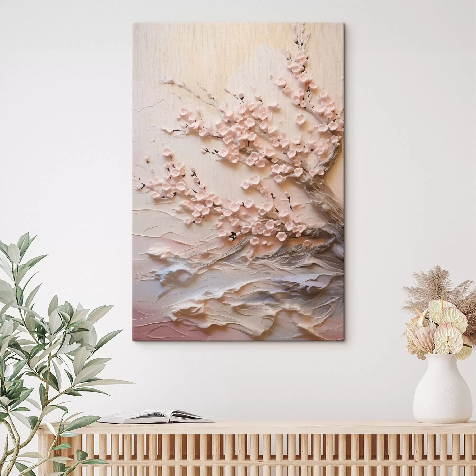Pilt Reljeefne sakura kompositsioon pastelsetes toonides s45544