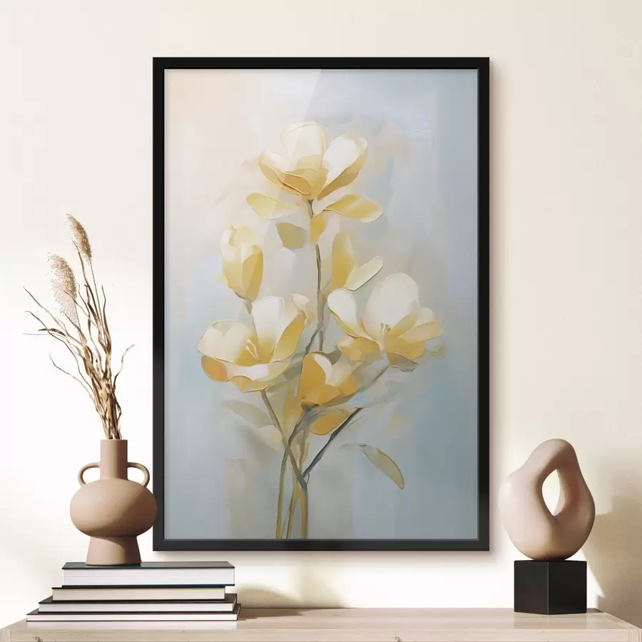 Fototapeedid Lillemotiiv: helekollase ja sinise tooniga kimp f45540