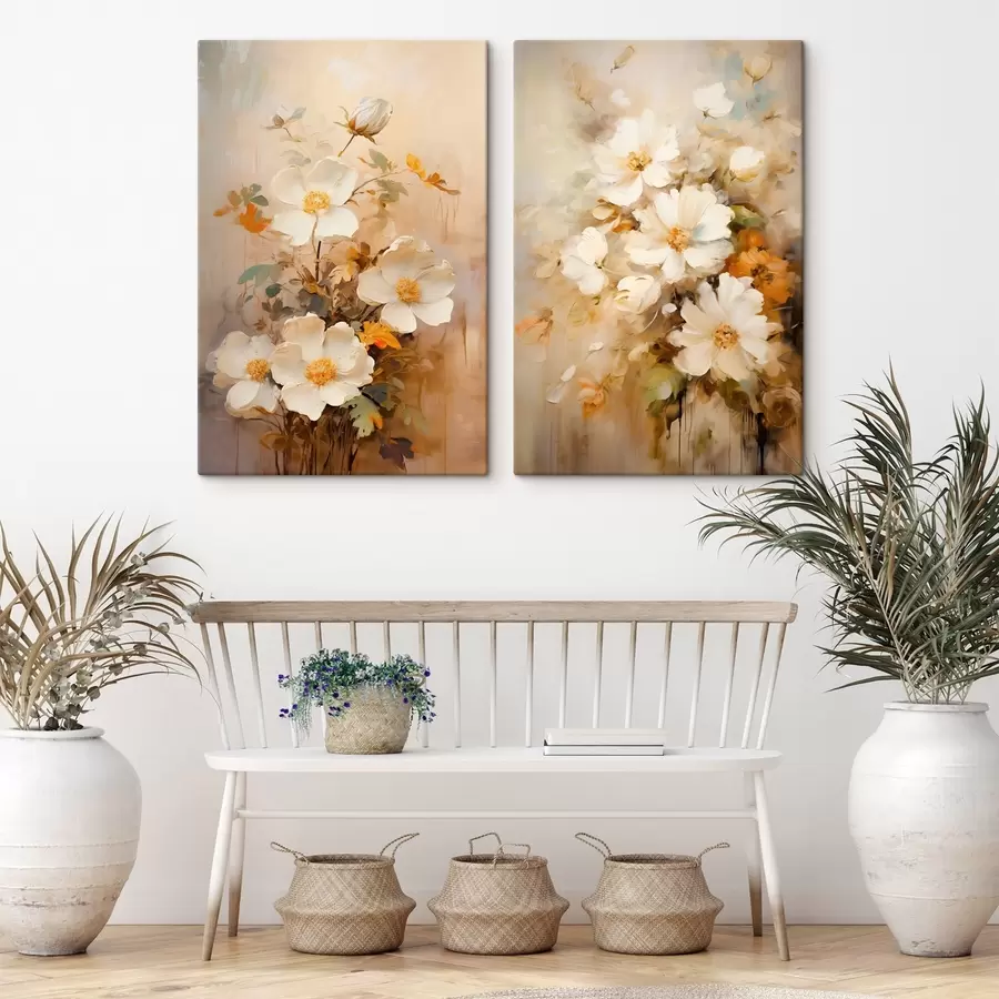 Pilt Looduslilled: dekoratiivne kompositsioon ähmaste värvidega m00635