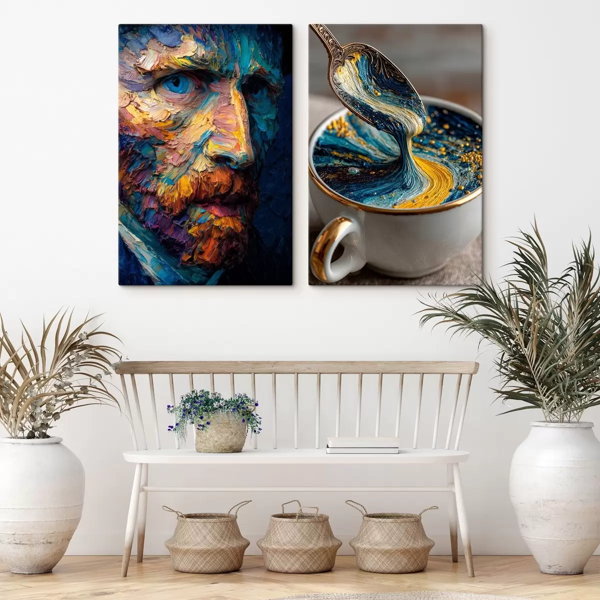 Pilt Picasso ja abstraktsioon tassis õlimaalide stiilis m00639