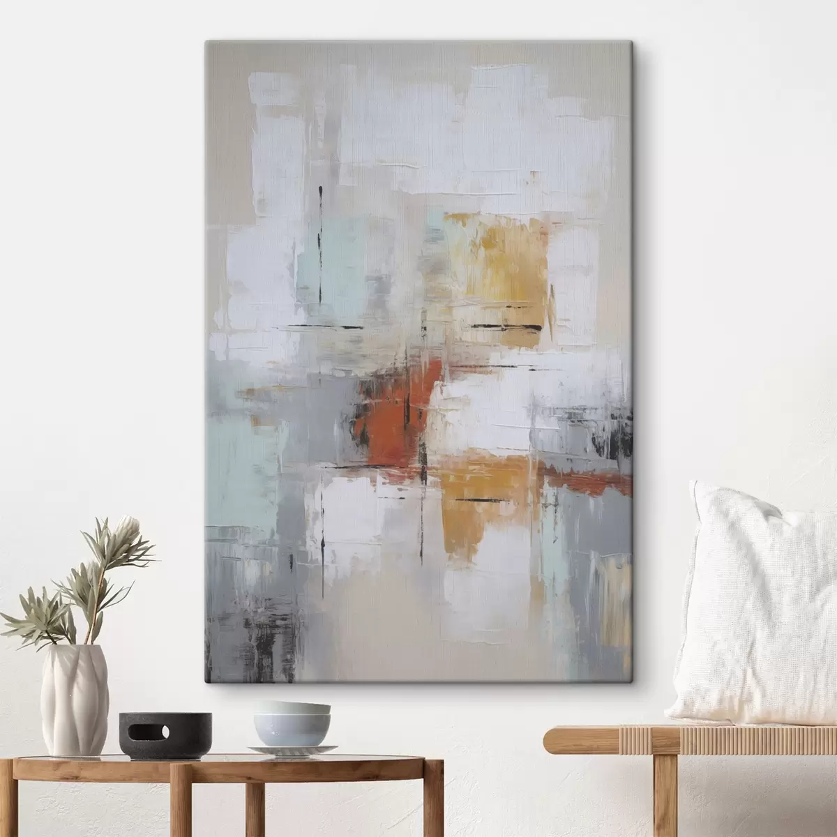 Pilt Abstraktsiooni imitatsioon maali ja hõõrdumistega s45634