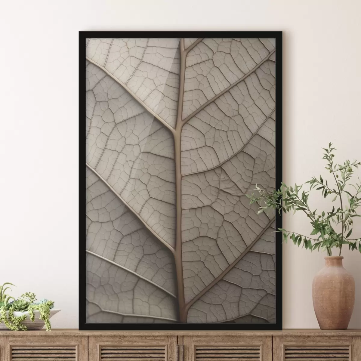 Plakat Kuiv leht koos soontega f45604