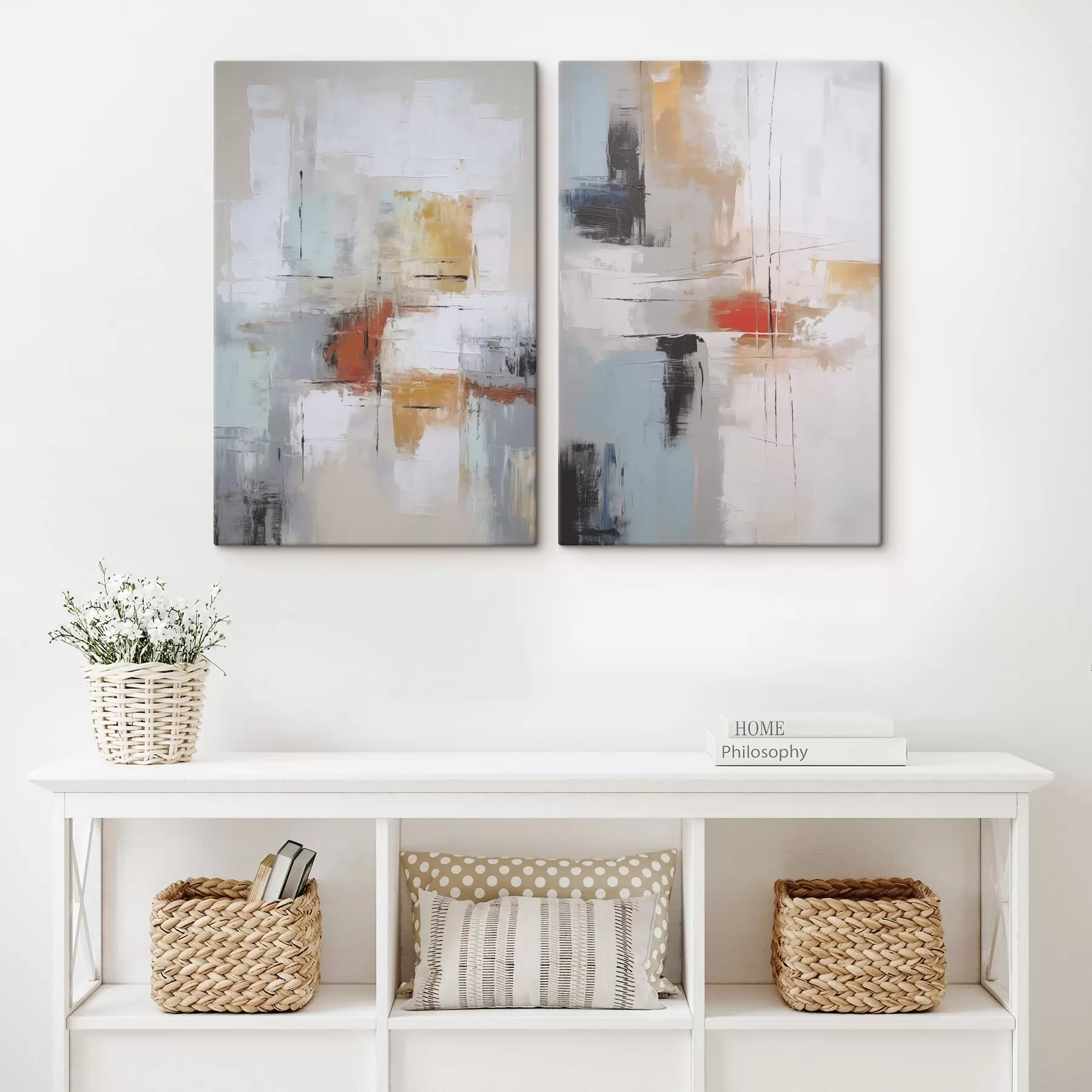 Pilt Abstraktsiooni imitatsioon maali ja hõõrdumistega m00667