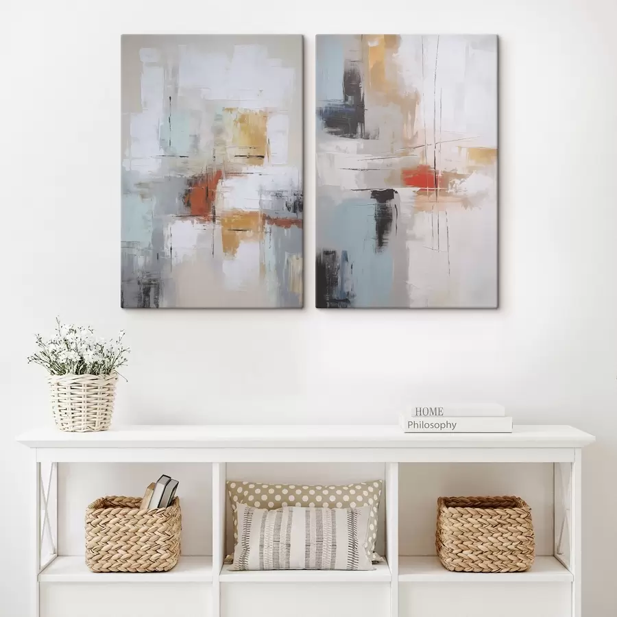 Pilt Abstraktsiooni imitatsioon maali ja hõõrdumistega m00667