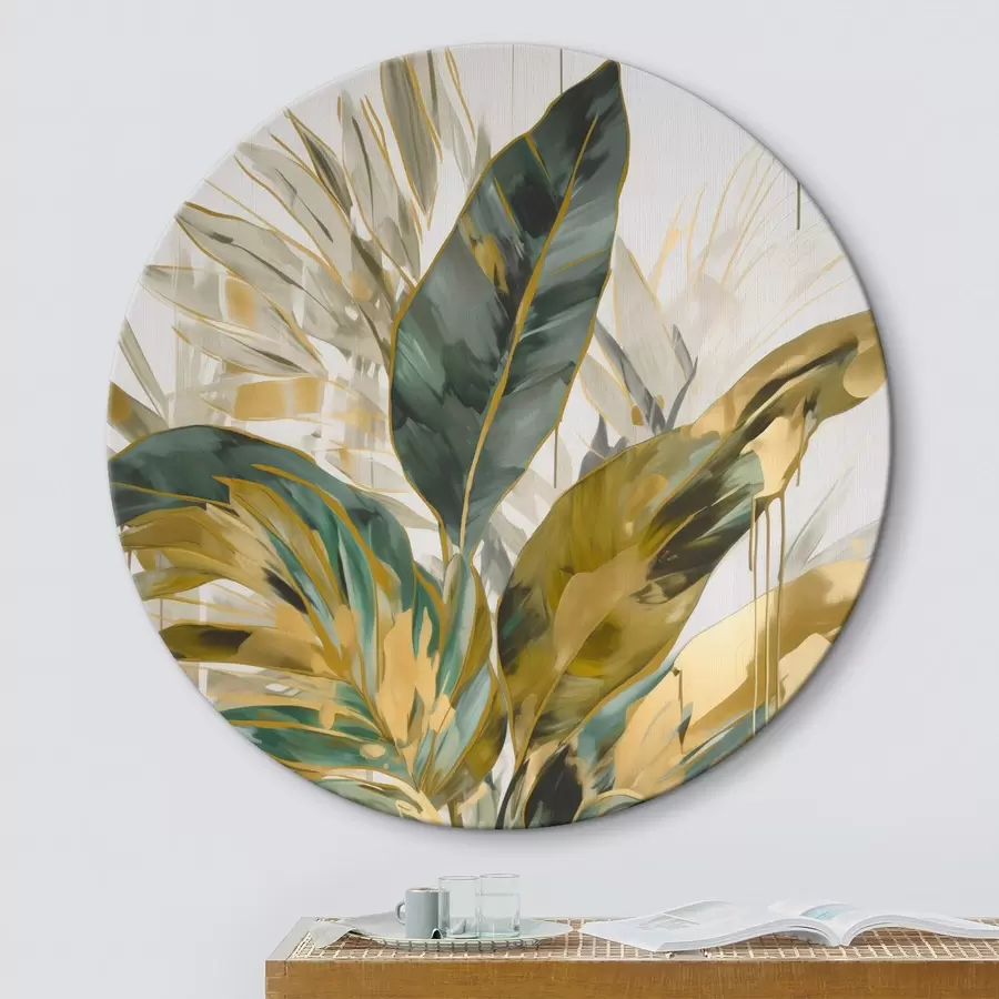 Pilt Abstraktsed troopilised lehed r45589