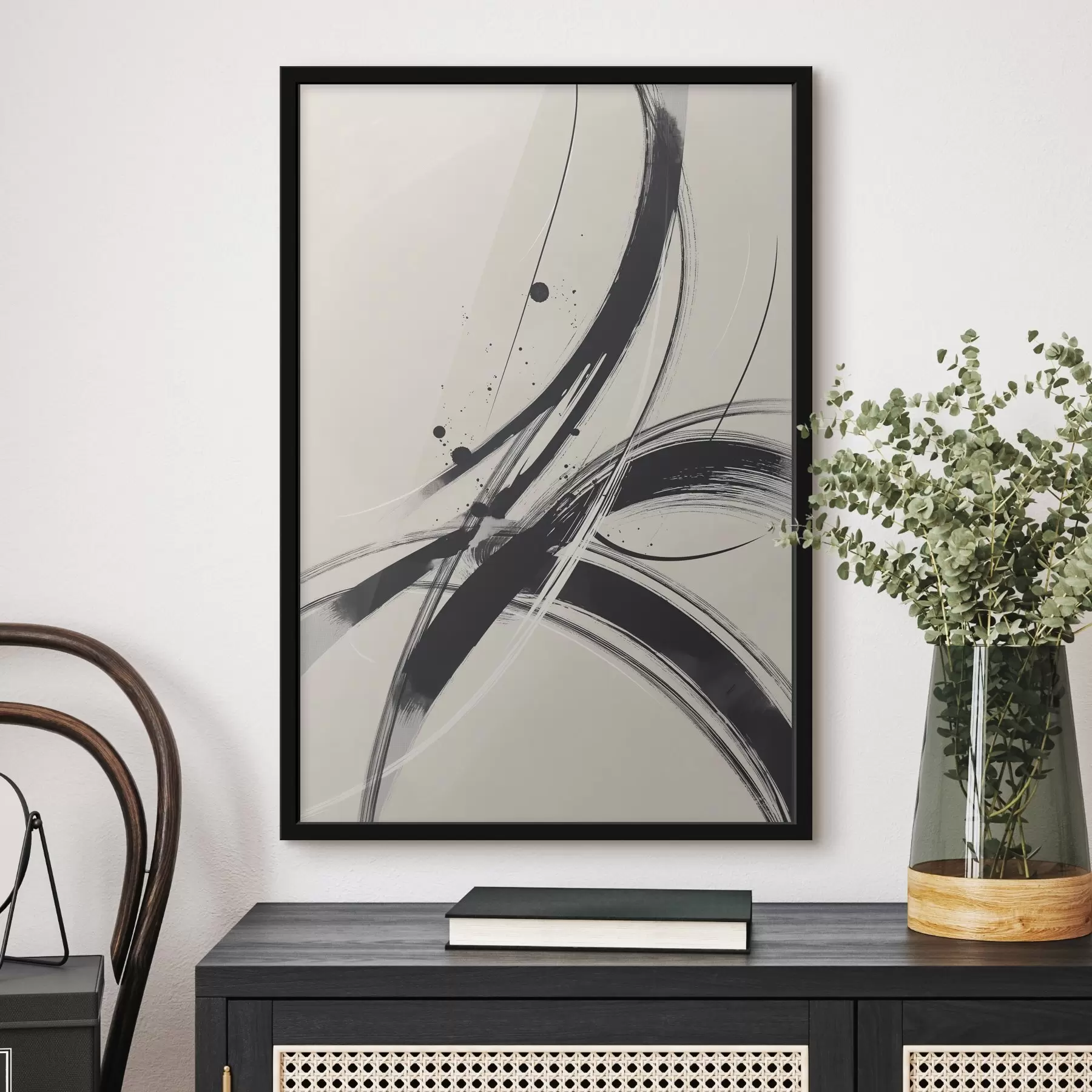 Fototapeedid Abstraktsed minimalistlikud pintslitõmbed f45583