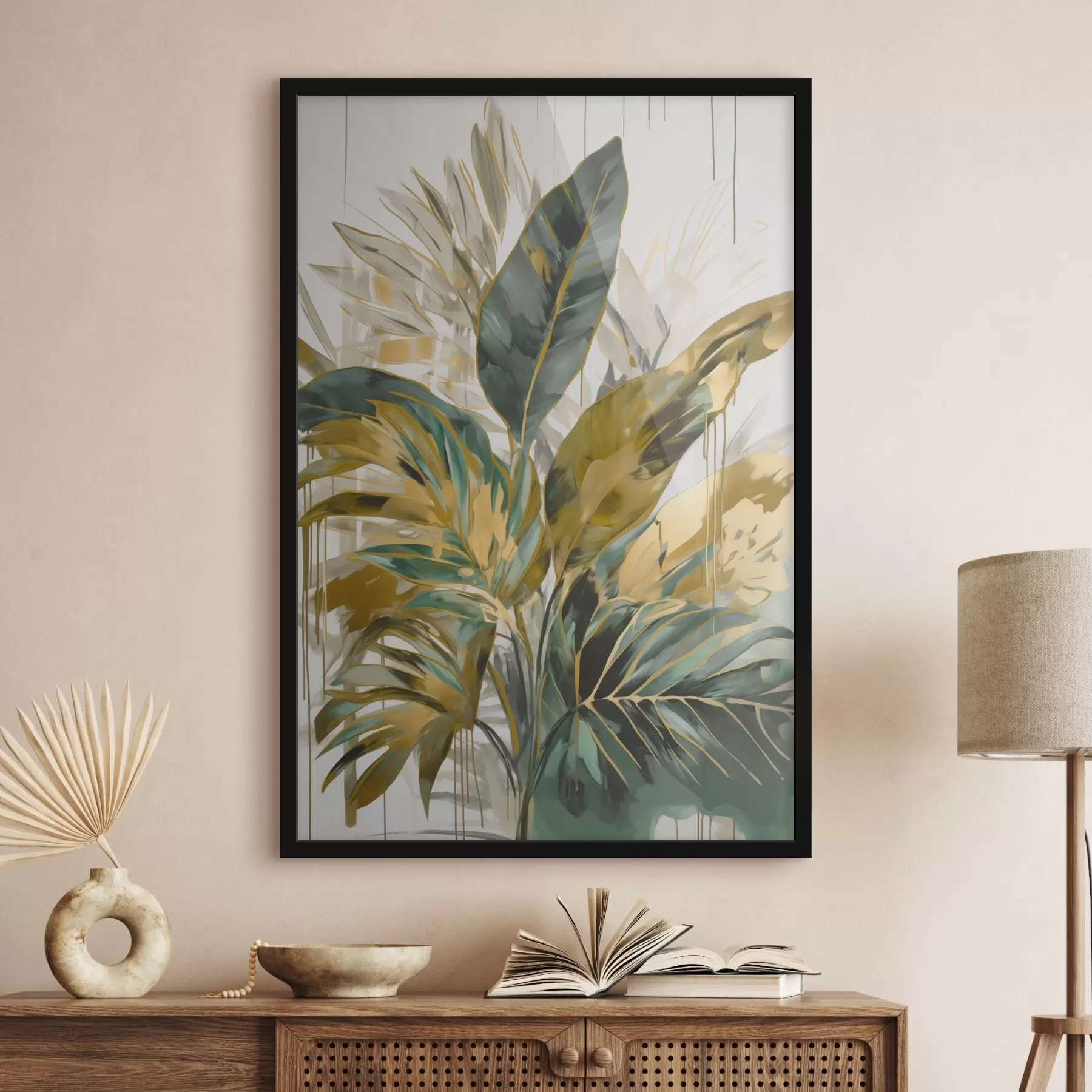 Fototapeedid Abstraktsed troopilised lehed f45589