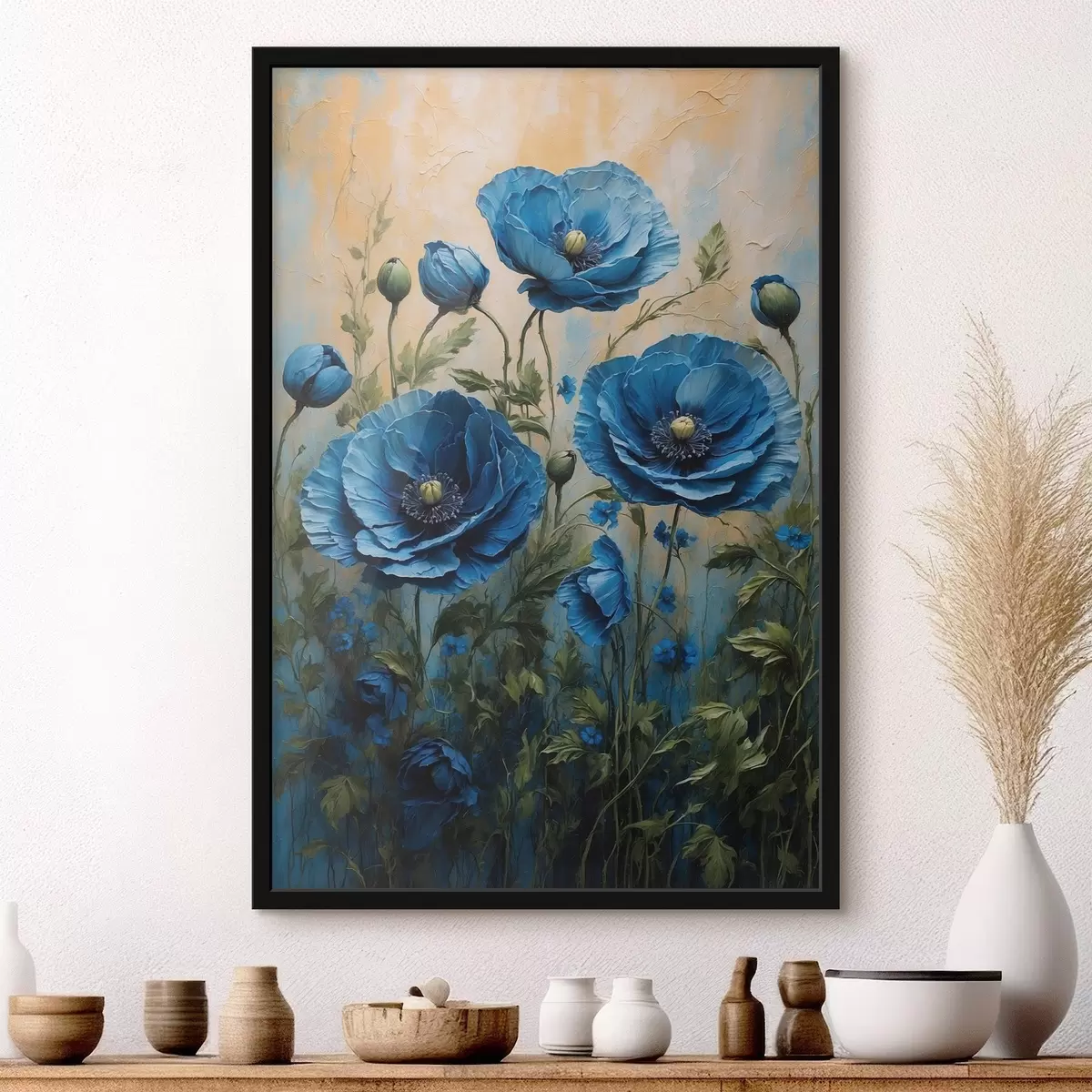 Plakat Vana puu punase päikese taustal f45488