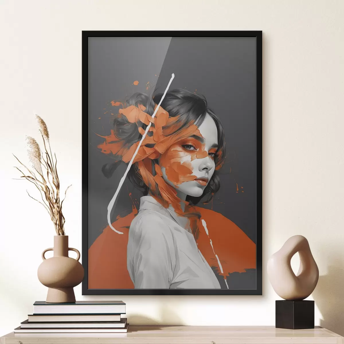 Plakat Lilla iiris õrnal taustal koos pungadega f45489