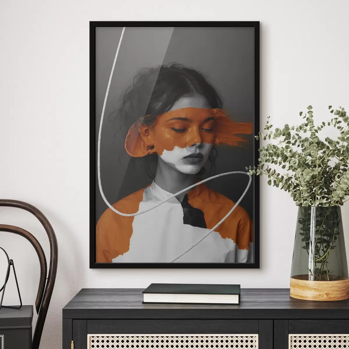 Plakat Lilla lill stiilis volüümne maalimine f45495