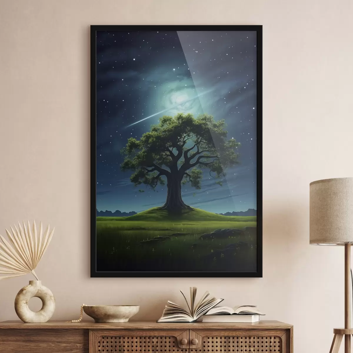 Plakat Vihmapiisad klaasile koos öötuledega f45503