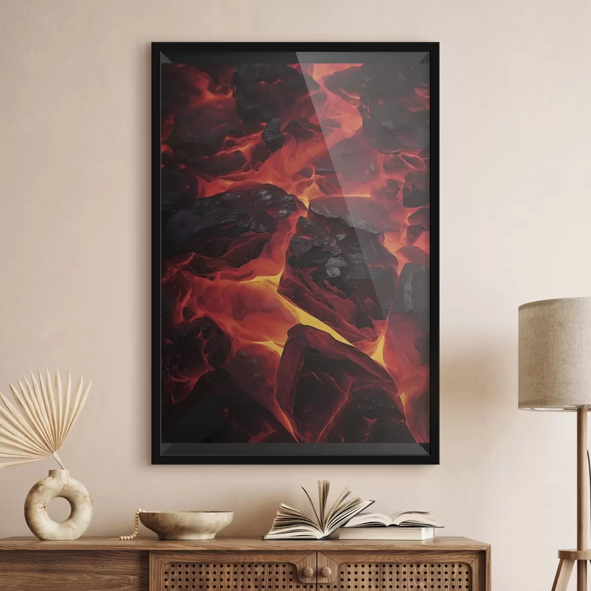 Plakat Punase-kuumad kivid koos laavavooludega f45515