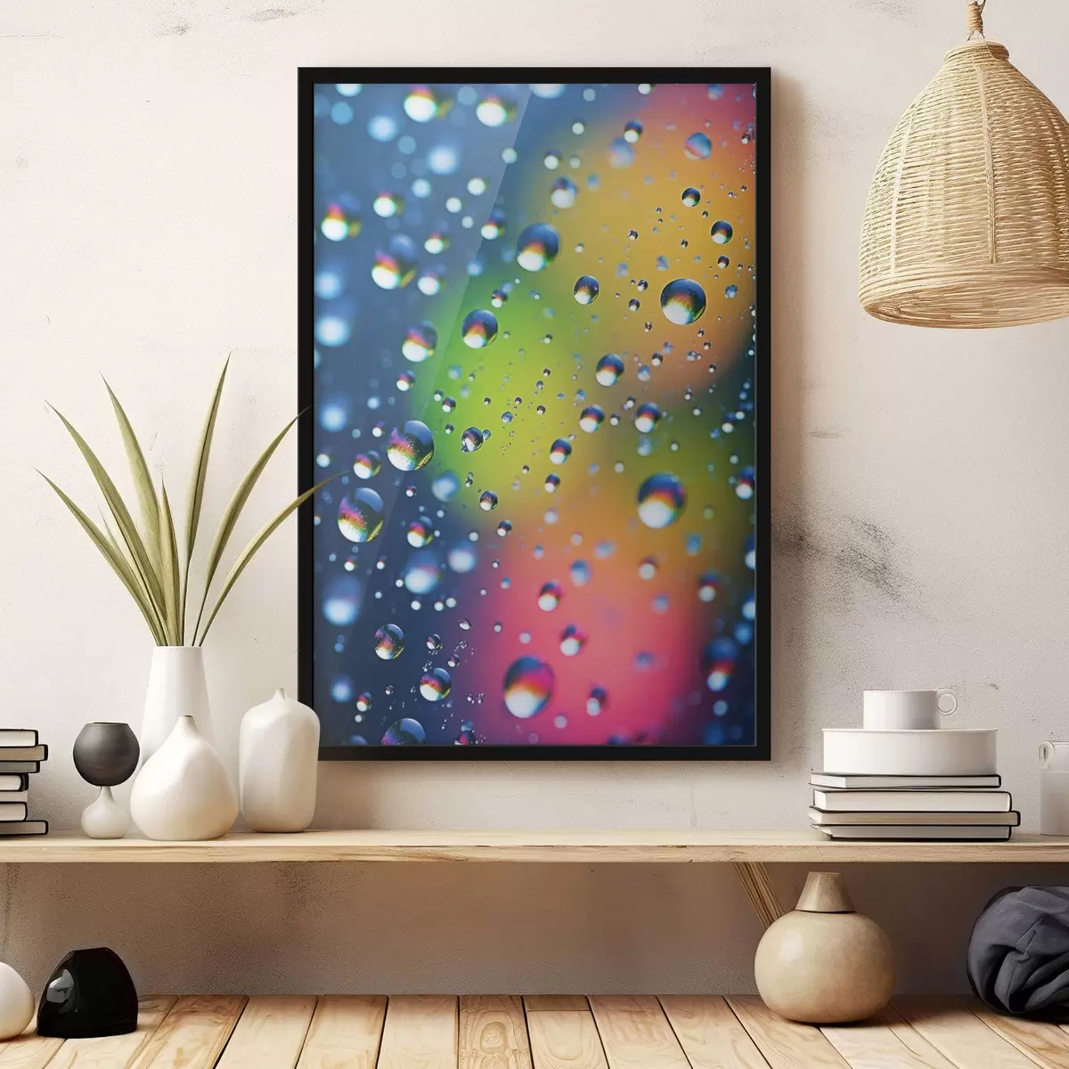 Plakat Värvilised peegeldused veepiiskades f45522