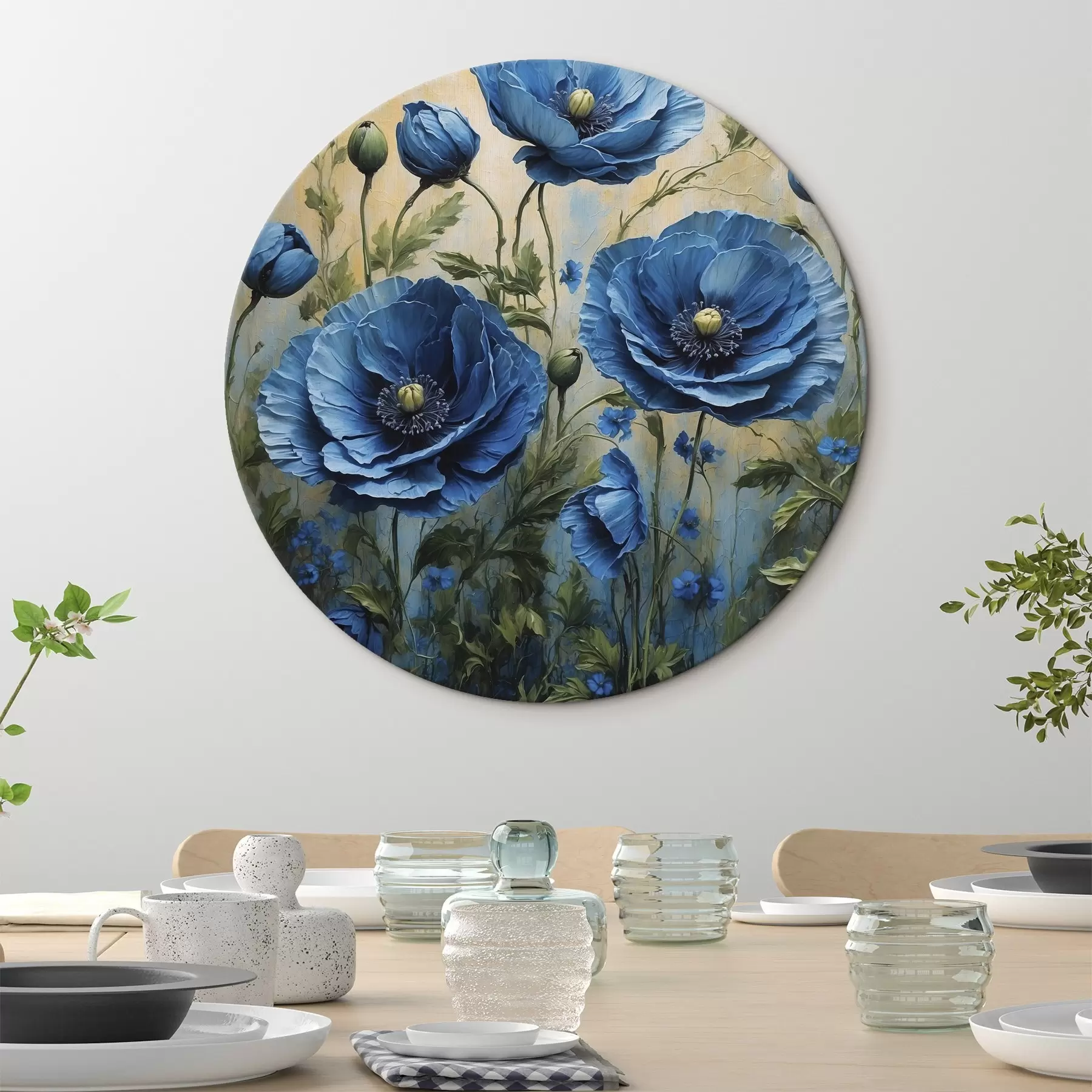 Pilt Vana puu punase päikese taustal r45488