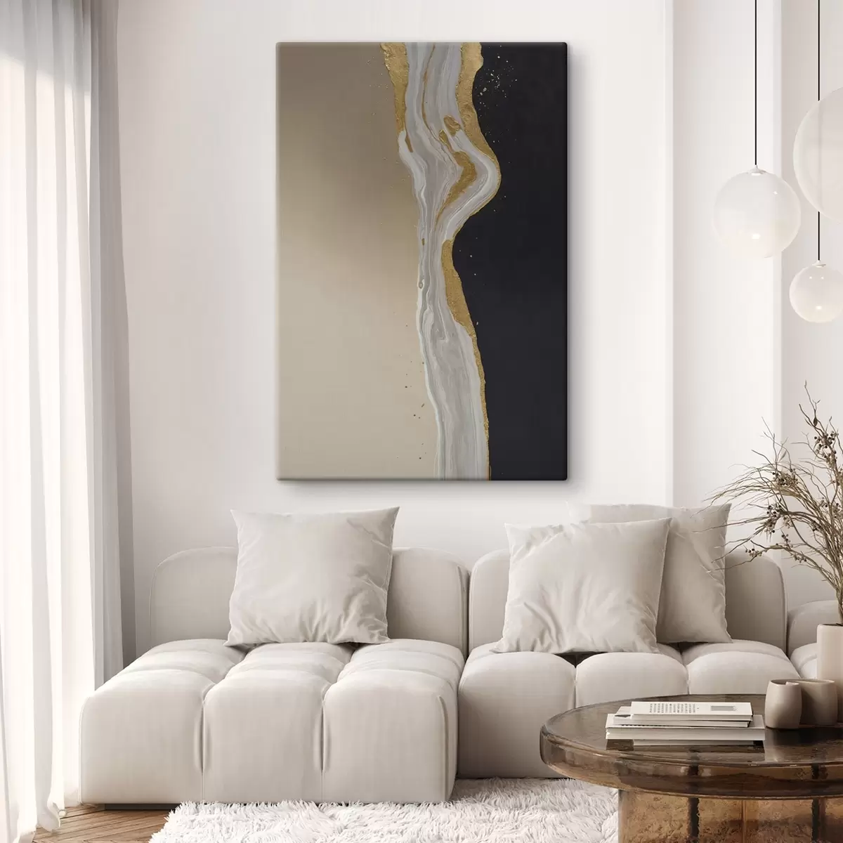 Pilt Rohelisel taustal kreemjad pioonililled s45494