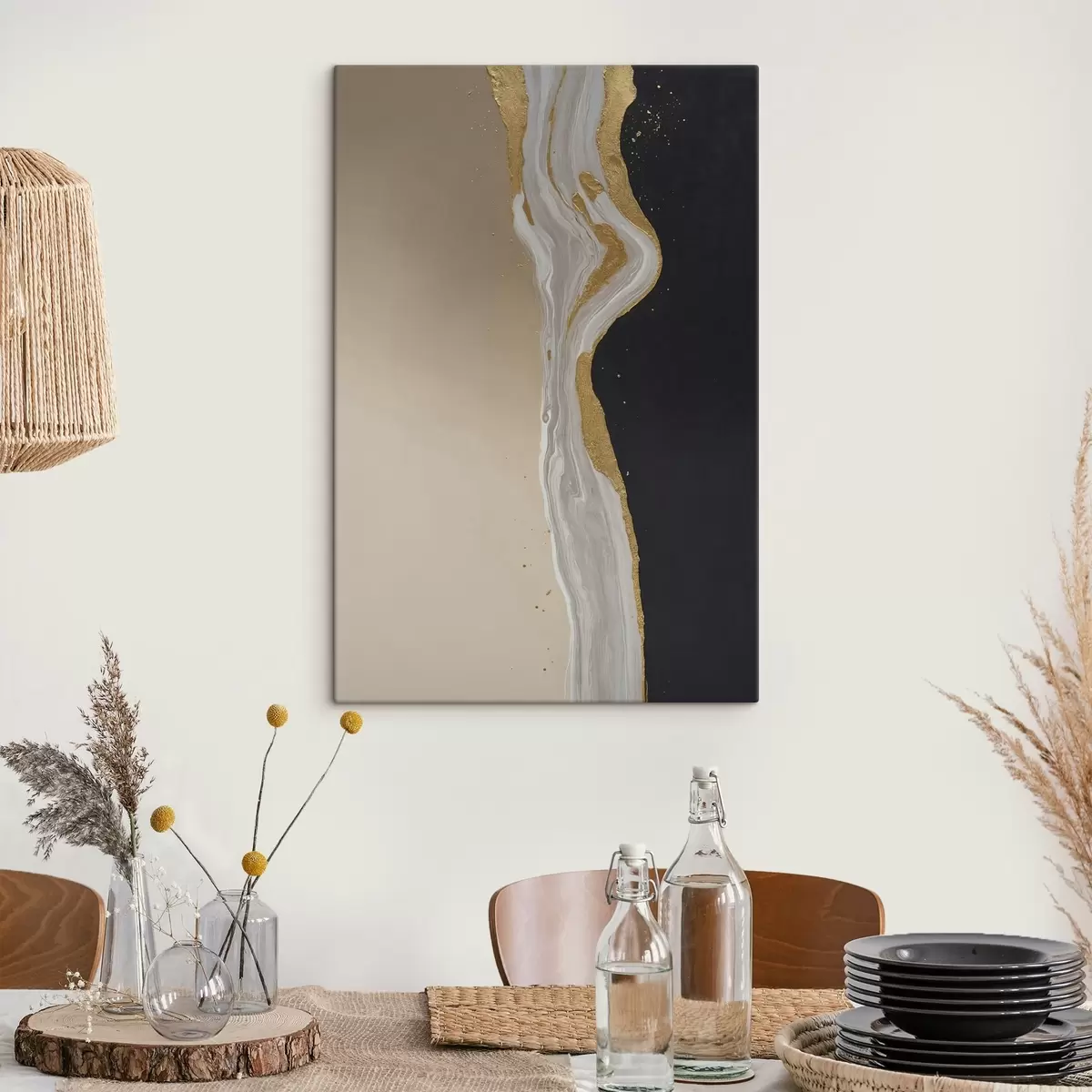 Pilt Rohelisel taustal kreemjad pioonililled s45494