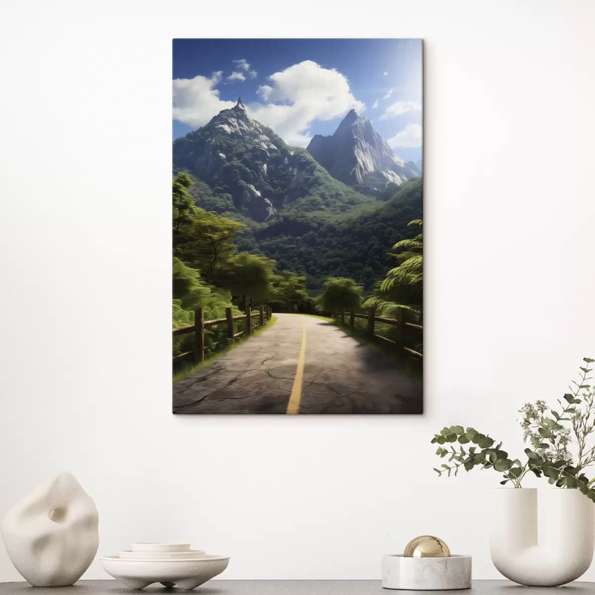 Pilt Mägitee roheliste puude vahel s45525