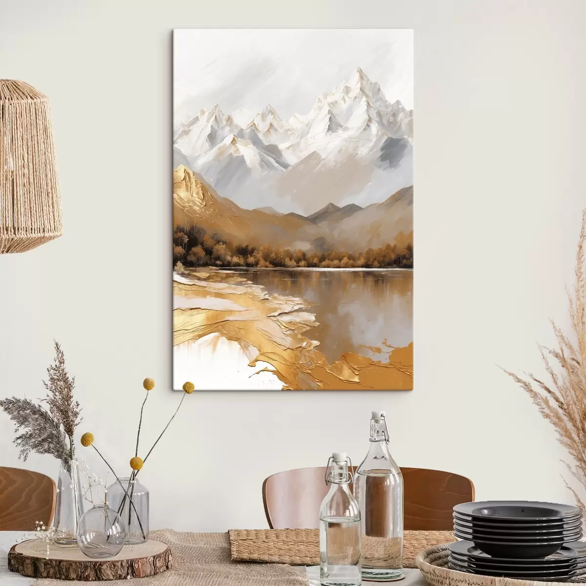 Pilt Mägimaastik koos järve ja puudega s45620