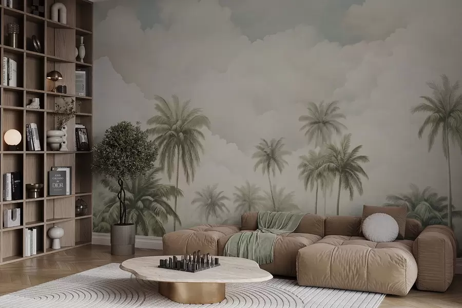 Fototapeedid Palmipuud pilvede taustal w04485