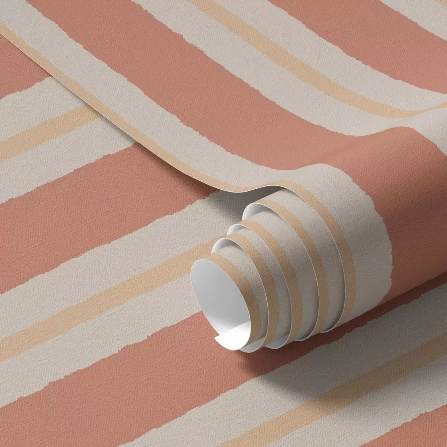 Fototapeedid Heledad terrakotta triibud beežide aktsentidega a00515