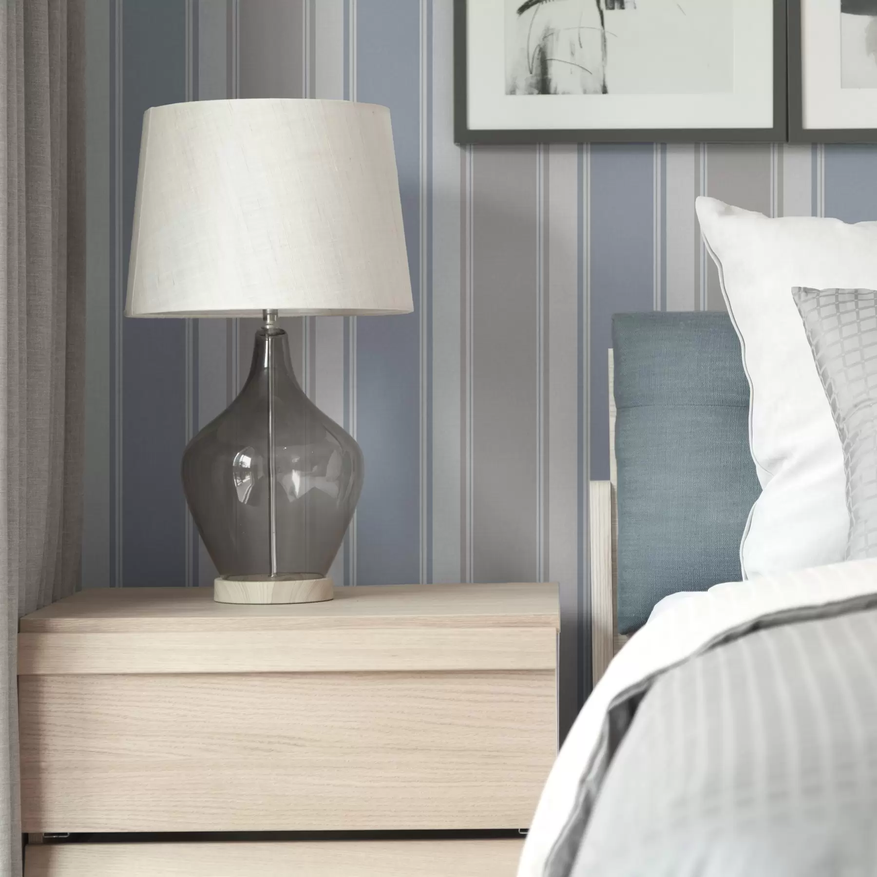 Fototapeedid Kombinatsioon hallidest ja sinistest laiadest triipudest a00557