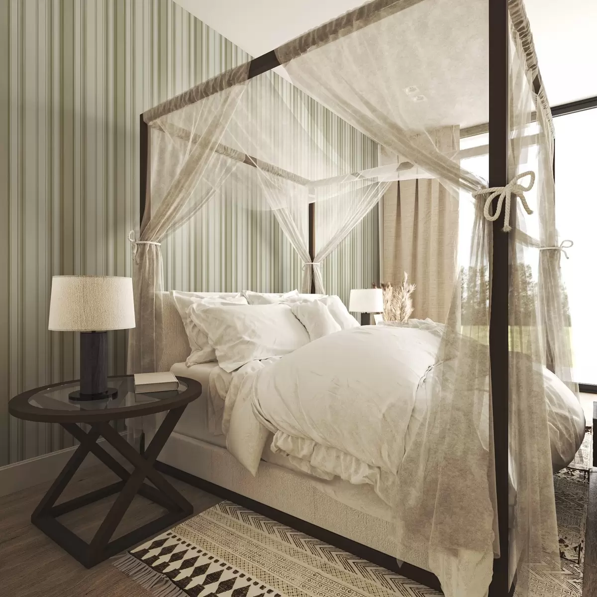 Tapeet Kreemjas taust halli-beeži vertikaalsete triipudega a00564