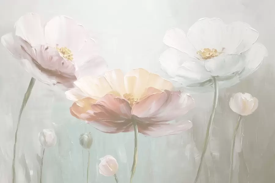 Fototapeedid Volüümne pastell moonid õlimaali stiilis w09310v1