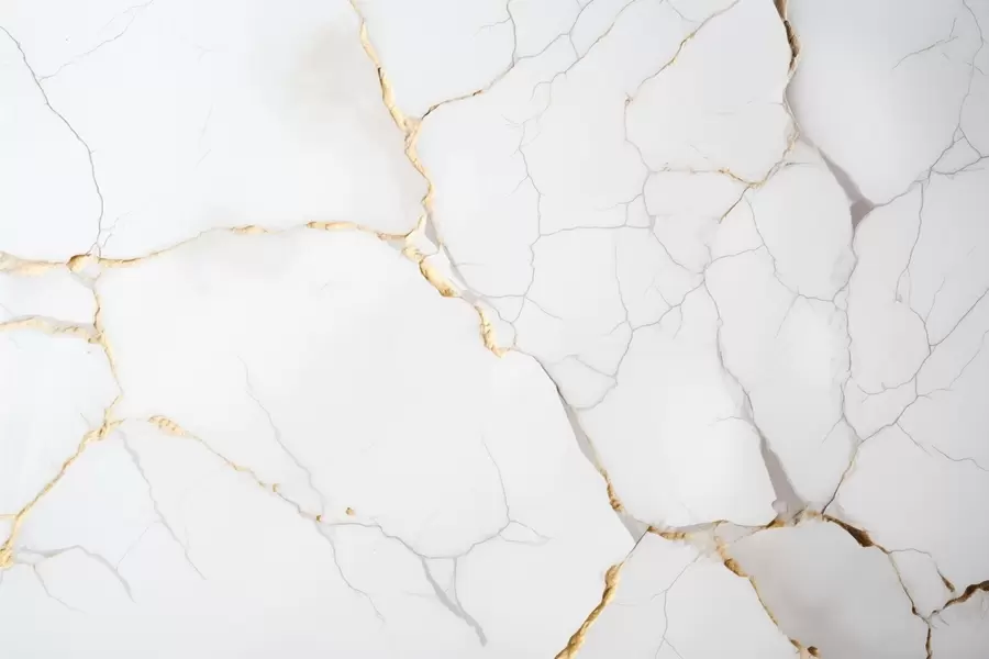 Fototapeedid Marmori imitatsioon peente pragude ja kollaste veenidega w09390