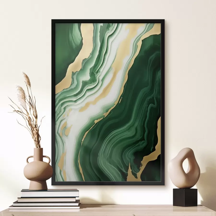 Fototapeedid Rohelise-valge-kollase marmori tekstuurid f45695