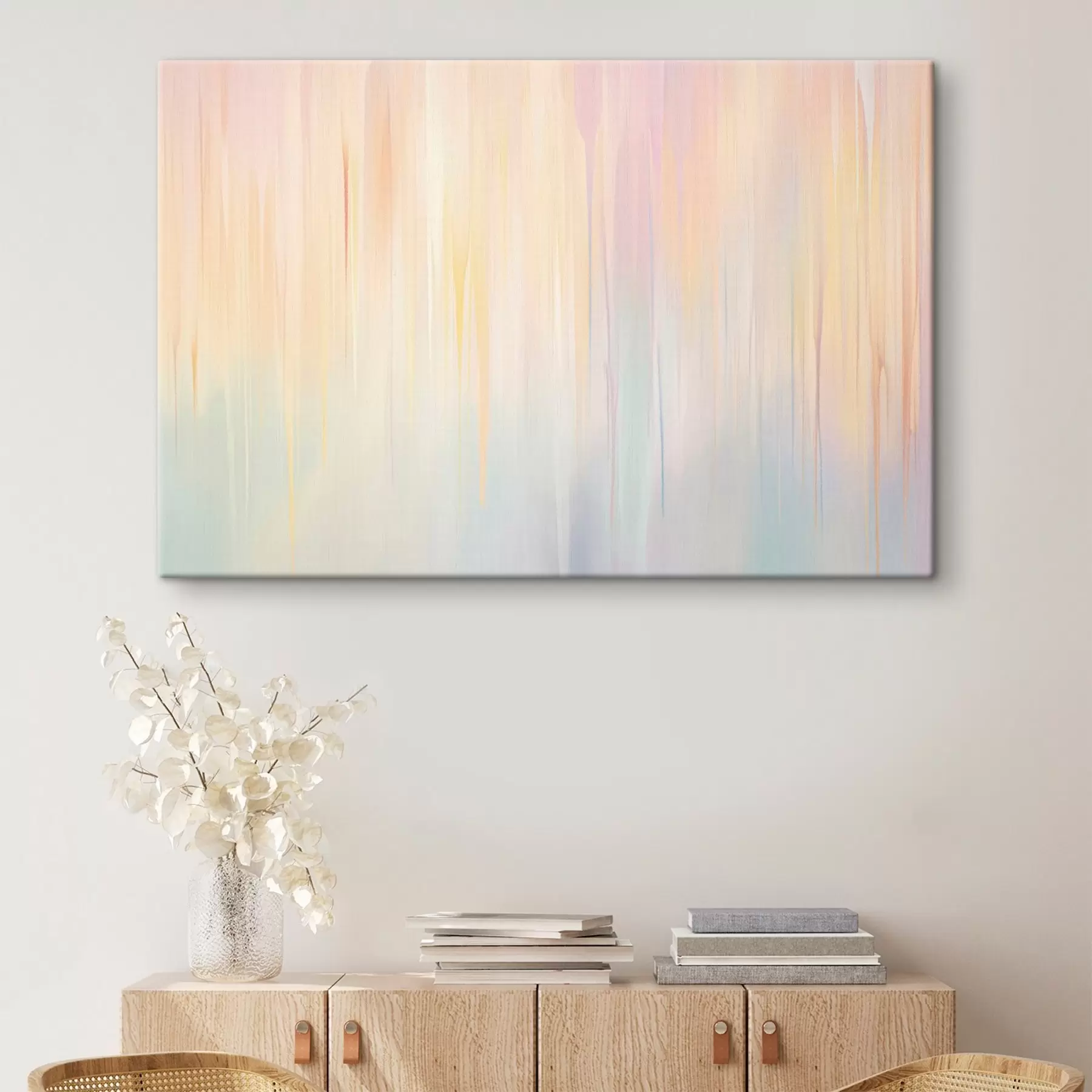 Pilt Abstraktsed vertikaalsed triibud pastelsetes toonides s45508