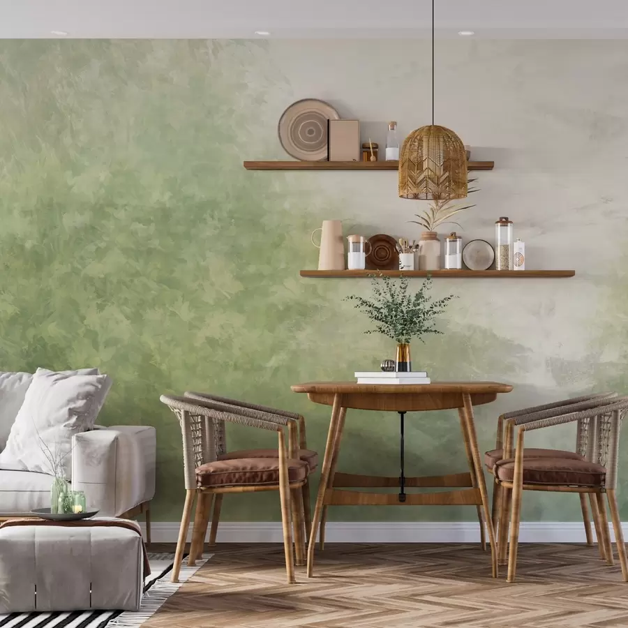 Fototapeedid  Lehede imitatsioon betoonseinal w04468