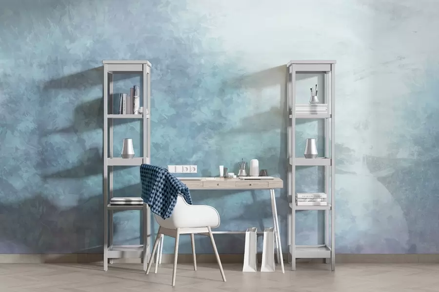 Fototapeedid  Lehede imitatsioon betoonseinal w04468v1