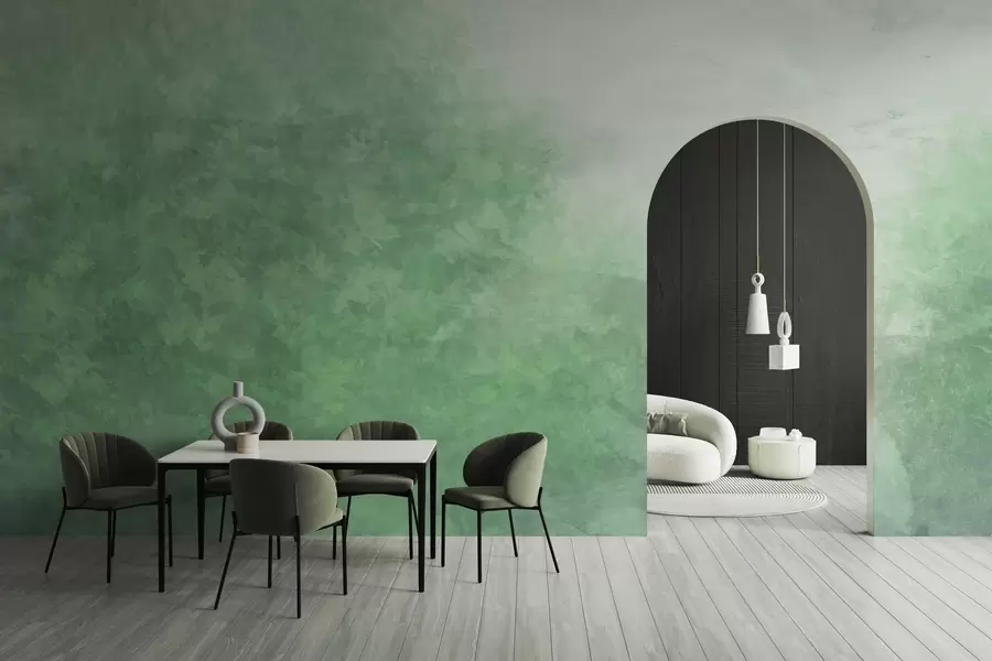 Fototapeedid  Lehede imitatsioon betoonseinal w04468v2