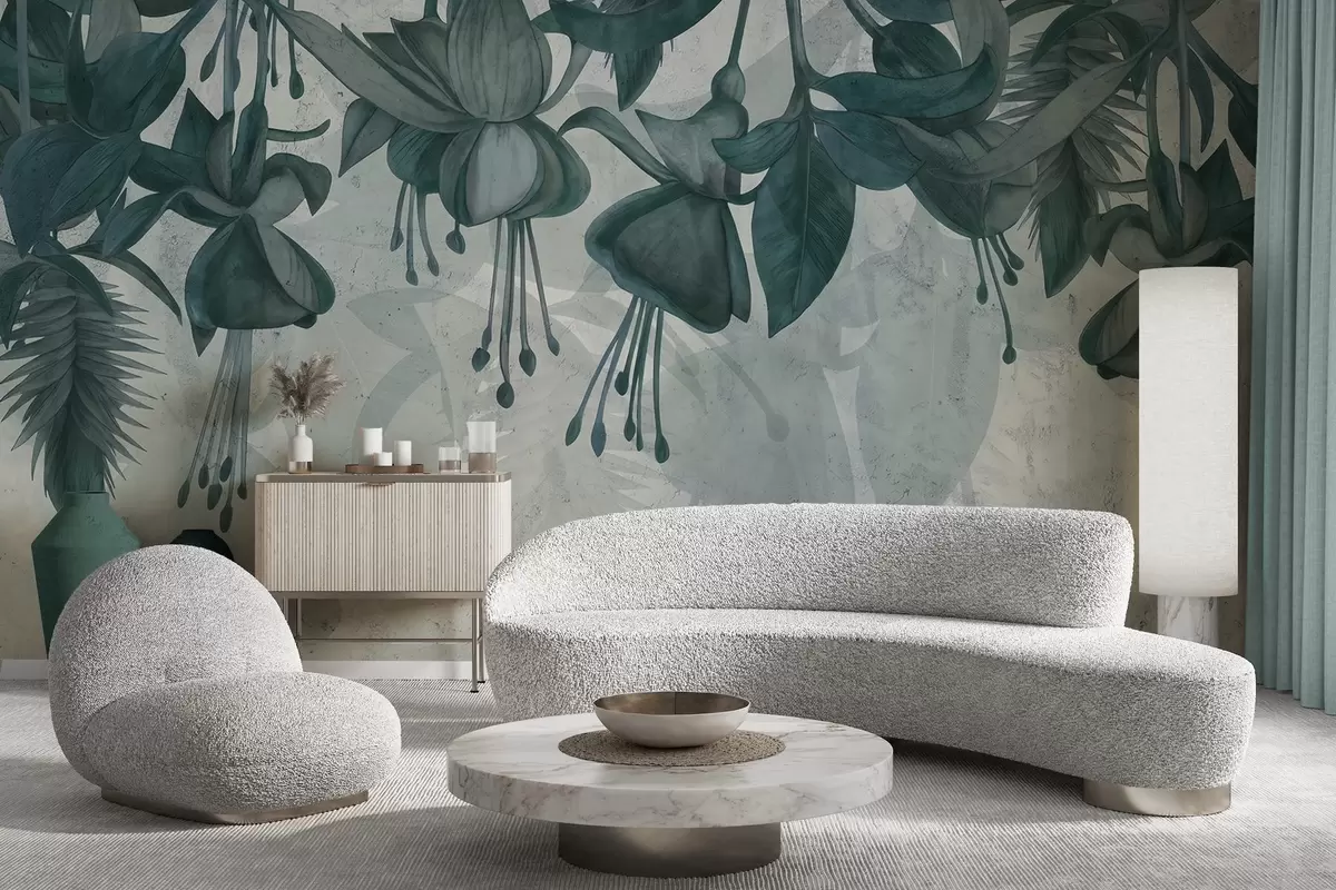 Fototapeedid Rippuvad lilled grunge stiilis w04472v1