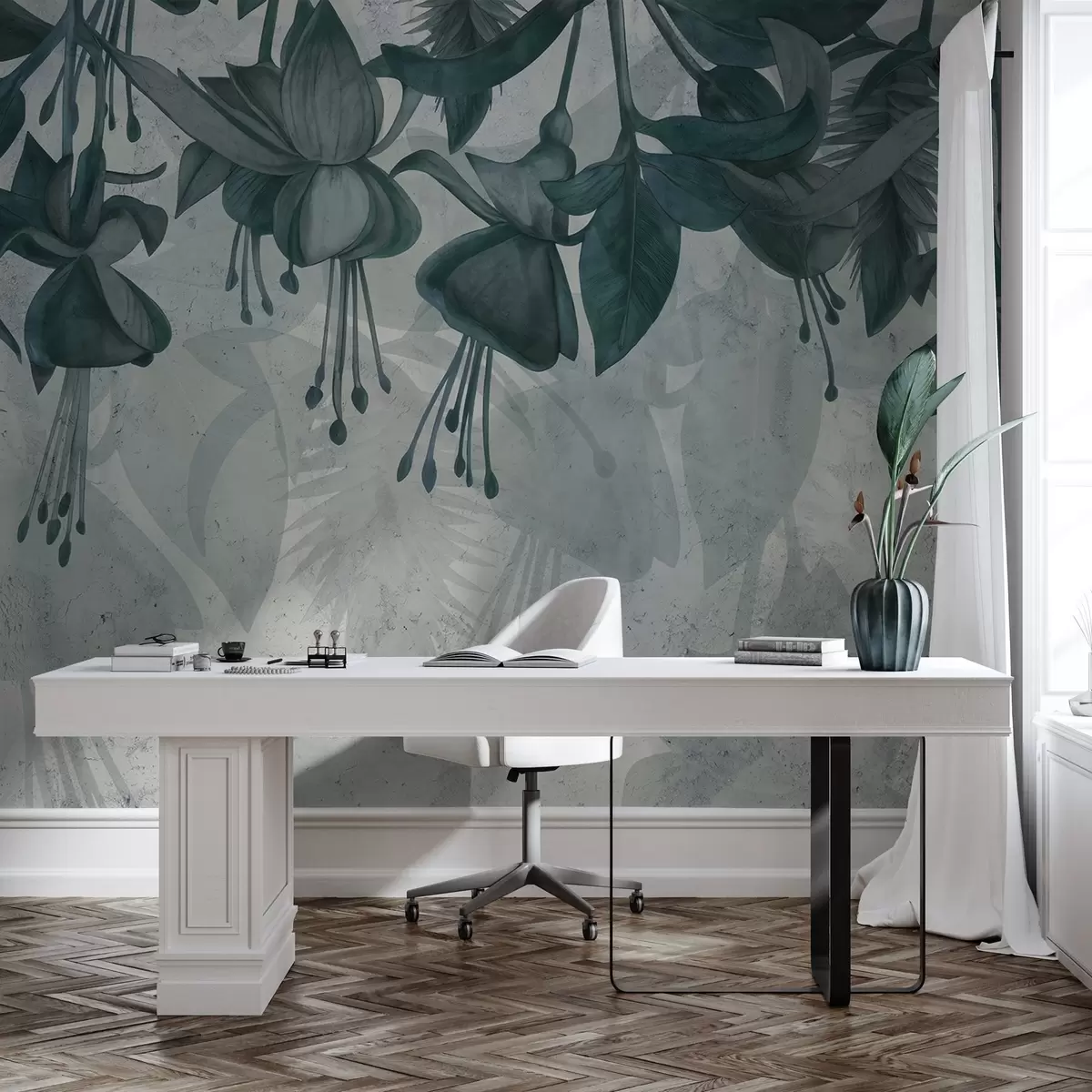 Fototapeedid Rippuvad lilled grunge stiilis w04472v1